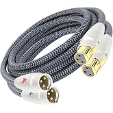 Impeto Balanced XLR Cable 2-Pack, Male to Female, 3-Pin, 9.8ft/3M, 24k Gold Plated