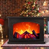 Electric Fireplace Decorative,Small Fire Place Lamp with LED Flame Effect | USB Battery Powered,Decorative Indoor and Outdoor Fireplace Light,Perfect for Christmas and Home Decor (No Heater Function)