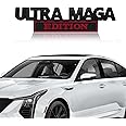 Hirificing Ultra MAGA Truck Car Emblems Adhesive Sticker, Classic Ultra MAGA Edition Emblems Exterior Auto Street Fighter Personality Body Decor 3D Metal Embossed Stickers for Car, Truck(Black/Red)