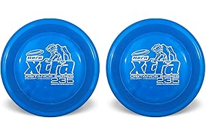 Hero Disc USA Hero Xtra 235 Distance Dog Disc, Outdoor Dog Toy and Pet Disc, Distance Dog Flying Disc Pack of 2 (Blue)