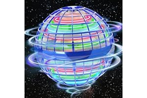 RCIRTH 2023 Galaxy Ball Flying Ball Toys Mini Drone 360° RGB Light Magic Hover Ball - Flying Spinner Flying Space Orb Toy for Kids Adults Indoor Outdoor, Floating Boomerang Ball for Kids（Blue）