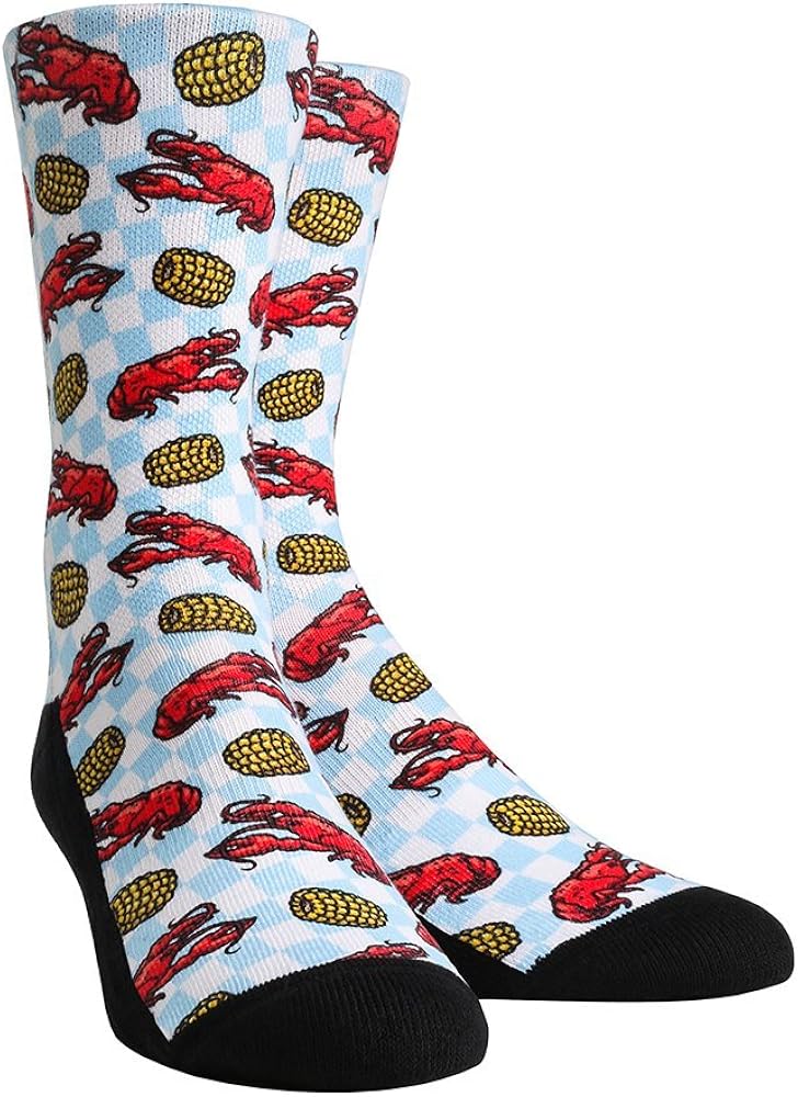 Rock Em Elite Food - LOUISIANA CRAWFISH AND CORN Crew Socks