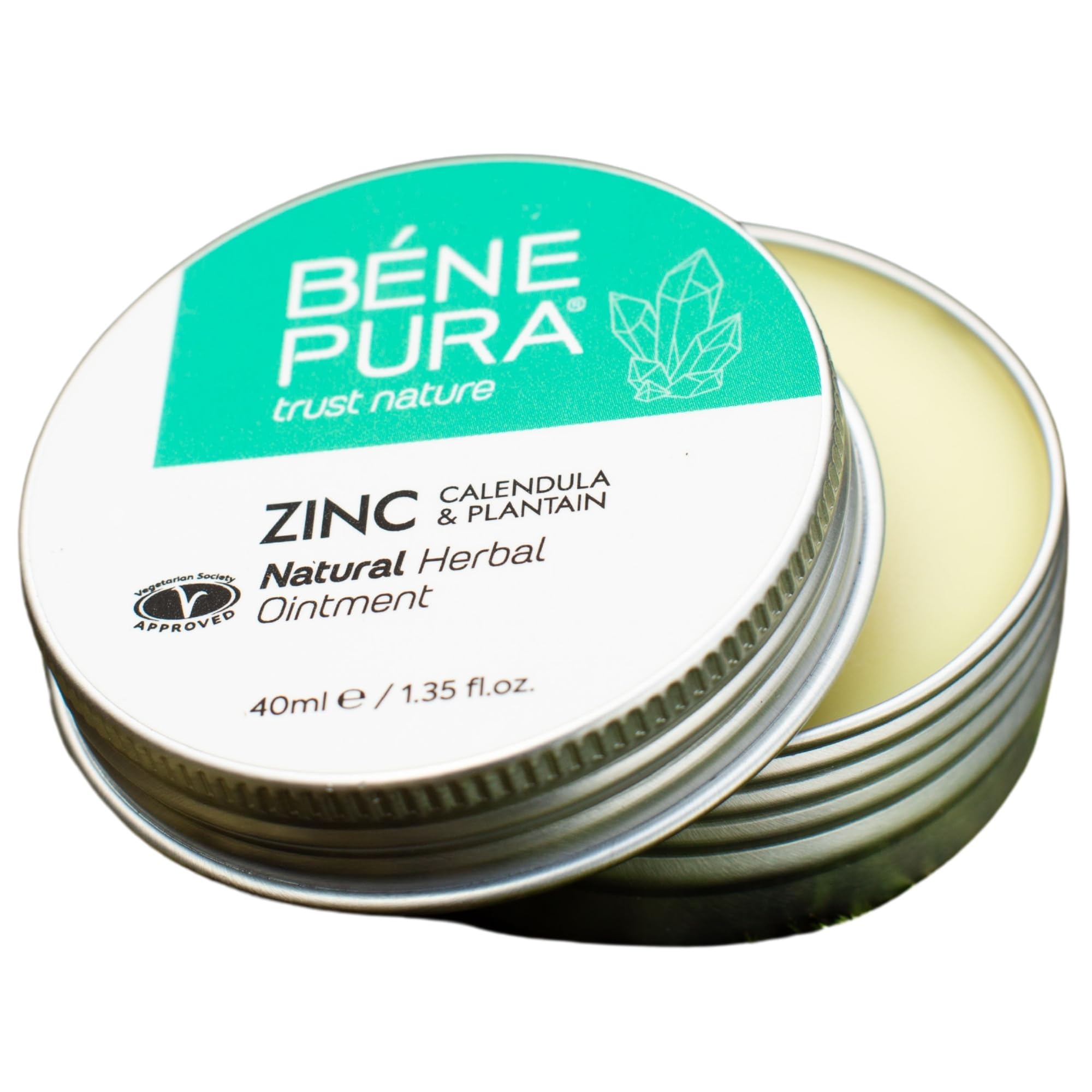 BenePura Zinc Oxide Ointment, Natural Ointment for Itching and Rashes with Calendula and Plantain, 40 ml (Pack of 1)