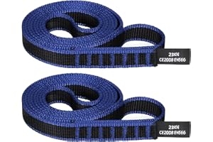 KLYTORX 18mm Nylon Climbing Sling Runner 23KN CE2008/EN566 Certified - Webbing Straps for Outdoor Rock Climbing, Rappelling, Swing, Yoga Hammock etc