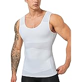 ZINMETER Men’s Compression Tank Top Slimming Body Shaper Vest Tummy Control Undershirts Shapewear for Men
