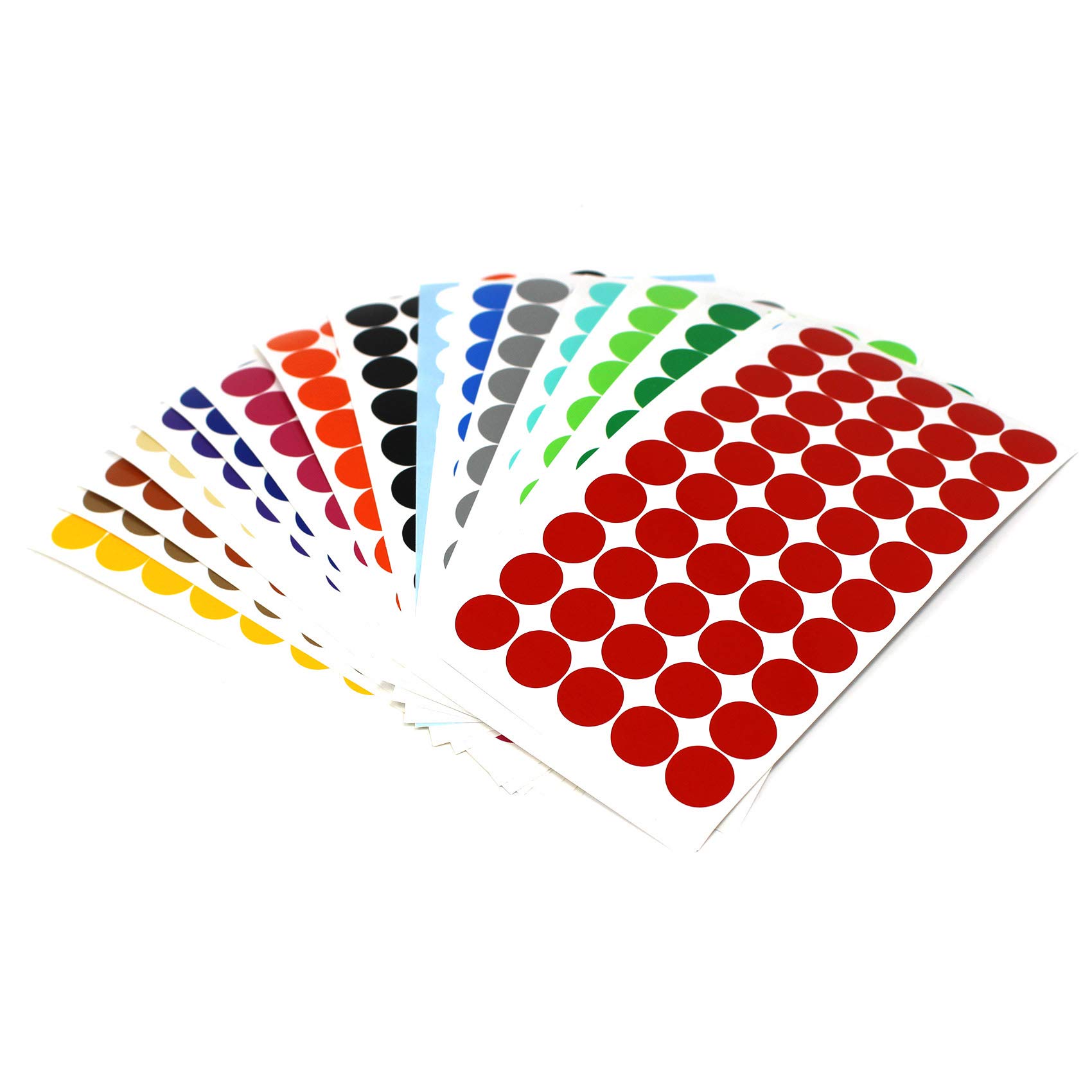 900 15 mm PVC Glue Dots Pack of 50 of each colour Adhesive Dots Point Sticker Inventur Circles Made by Finest – Folia GmbH