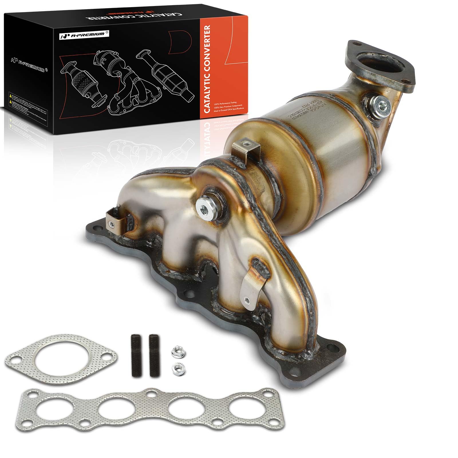 Photo 1 of A-Premium Front Exhaust Manifold Catalytic Converter Kit Direct-Fit Compatible with Hyundai Santa Fe Sport 2017-2018 2.4L, EPA Compliant, Replace# 285102GCA0