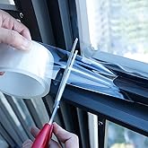 Qoqooice Transparent Window Weather Sealing Tape 2 Inch x 33 FT Weather Stripping Residue-Free Clear Window Insulation Tape f