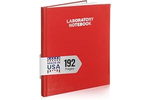 Scientific Notebook Company, Laboratory Notebook, 192 Pages 3001HC Red Hard Cover