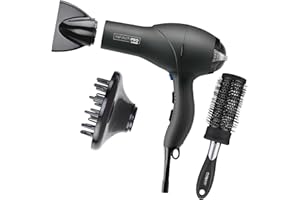 INFINITIPRO by CONAIR Hair Dryer with Diffuser | Salon Performance AC Motor Blow Dryer | Includes Diffuser, Concentrator and Bonus Blow-Out Brush | Grey - Amazon Exclusive | Packaging May Vary