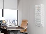 EasyPAG 10 Tier A4 Mesh In Tray Wall Pocket File Holder White view 4