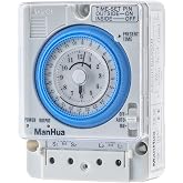 Precise Mechanical Timer Switch, Manual Adjustable Mechanical Time Control Switch,12V AC/DC Programmable Timer for Lights Pumps Fans, Energy Saving, Circuit Protection, Easy Installation