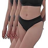 AIRCUTE Reusable Absorbent Urinary Incontinence Underwear for Women Breathable Protective Panties for Leaks 2.0OZ,3 Pack (Black, Medium)