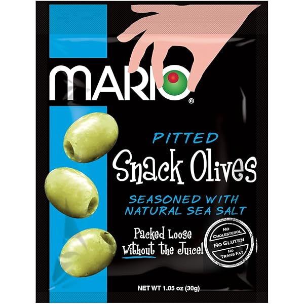 MARIO CAMACHO FOODS PITTED SNACK OLIVES – GREEN...