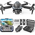 Naseto Drone with Camera 1080P HD, FPV Foldable Drone for Adults Kids, One-Key Take Off/Landing, 3D Flips, Altitude Hold, Speed Adjustment, Headless Mode, 2 Batteries, Toys Gifts for Boys Girls