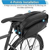 Eyein 12L Waterproof Bike Rear Rack Bag with Reflective Panel and Bottle Holder view 7