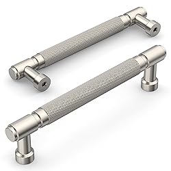 Amerdeco 10 Pack Brushed Satin Nickel knurled