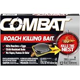 Combat Roach Killing Bait Stations, Small Roaches, Kills the Nest, 12 Count | Targets infestations, destroys nests, child-resistant, no mess or odor, 24/7 control for up to 3 months, easy to use