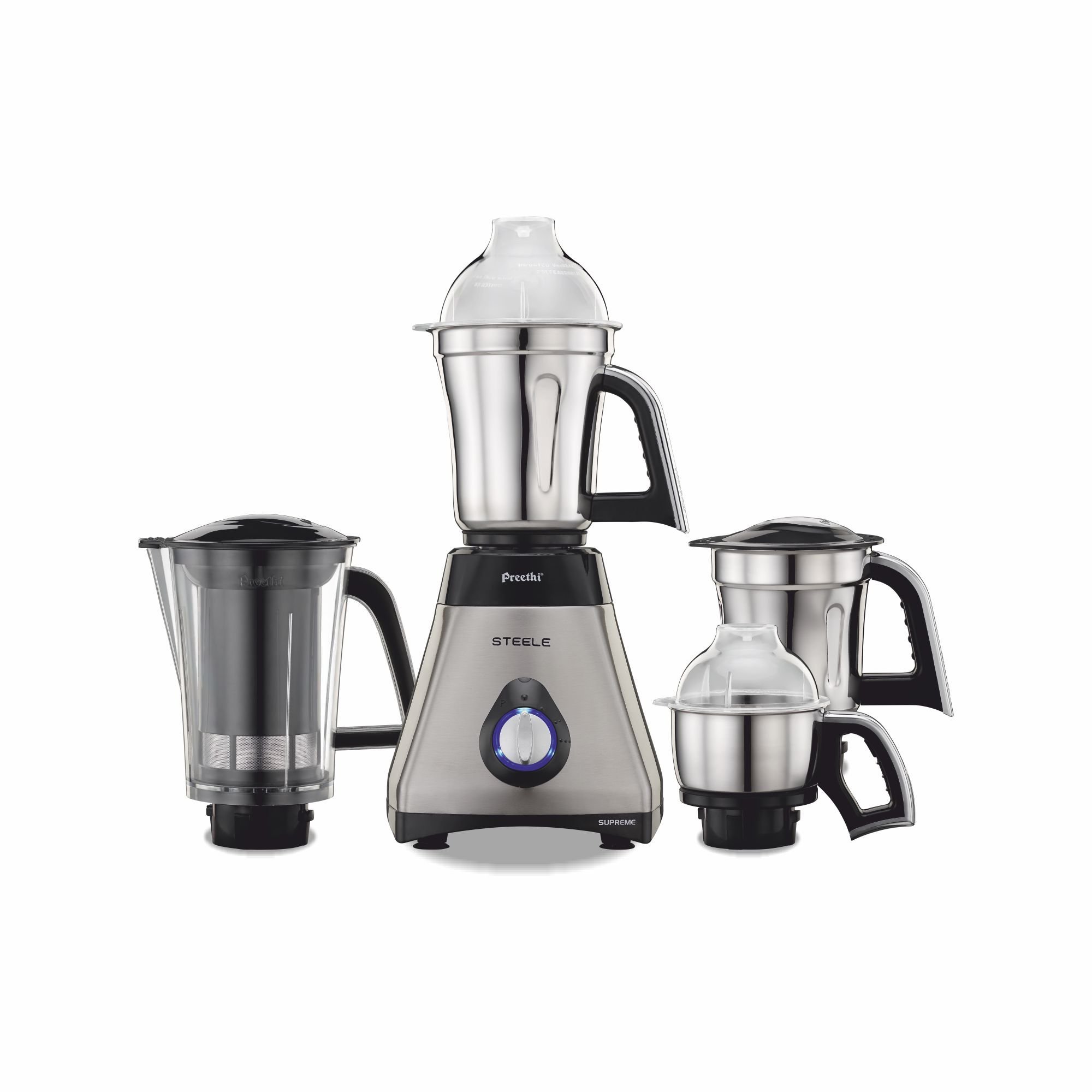 Preethi Steel Supreme MG208 750Watt Mixer Grinder (Silver/Black) Buy Online in United Arab