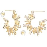 MYEARS Women Hoop Earrings Gold 14K Gold Filled Small Simple Handmade Hypoallergenic Everyday Illusion Jewelry
