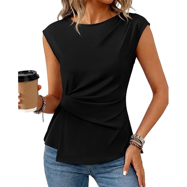 Amazon.com: MCKOL Womens Short Sleeve Tops Work Formal Office