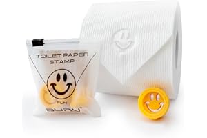 BURU SOLUTIONS Toilet Paper Stamp Fun (Smiley Face) - Add a Unique Personal Touch to Your Bathroom Decor! Enhance Your Home Decor. Ideal for Housekeeping, Hotels, Rentals, Home Staging Decor and More