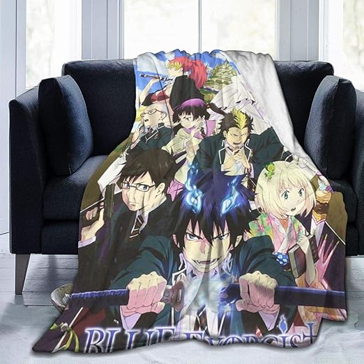 Amazon Com Blue Exorcist Cartoon Anime Plush Flannel Fleece Blanket Kitchen Dining