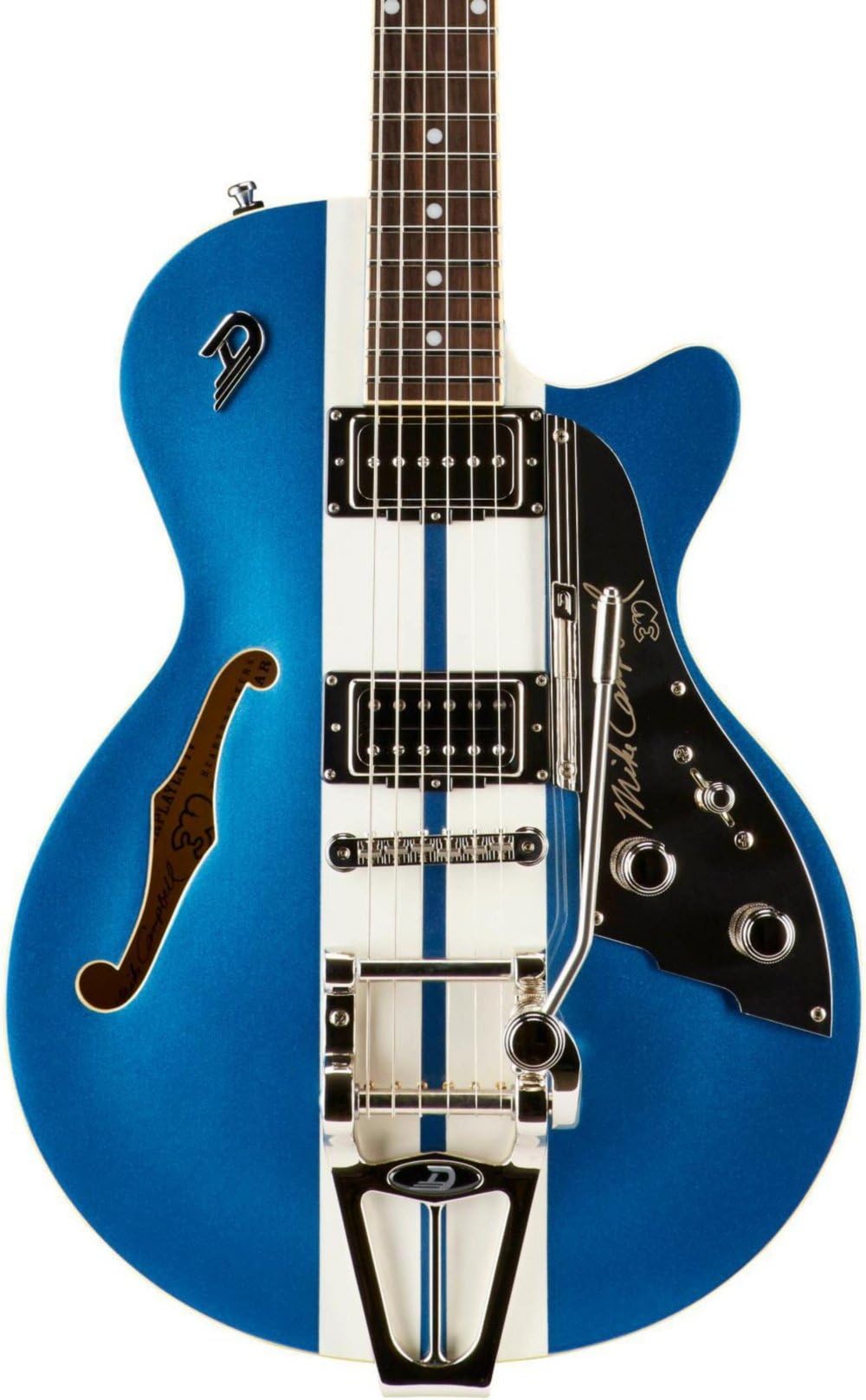 Duesenberg USA Starplayer TV Mike Campbell Semi-Hollow Electric Guitar Blue Metallic