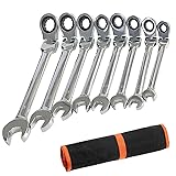 Socpuro 8 Piece Flex-Head Ratcheting Combination