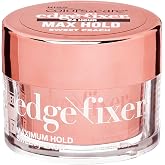 Kiss Colors &amp; Care Maximum Hold Edge Fixer Gel for Curly Hair, Sweet Peach Scent, 1.01 Fl oz/30 ml, Infused with Biotin B7, 24hr Edge Control &amp; Flyaway Hair Tamer, Non-Flaking, Non-Greasy Styling Gel