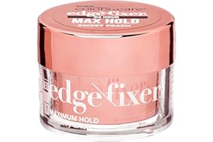 KISS COLORS & CARE Maximum Hold Edge Fixer, 24 Hour Scented Styling Hair Gel with Biotin, Non-Greasy, Long-Lasting Moisture & Shine for All Hair Types, 30 mL (1.01 US fl. oz.), Sweet Peach