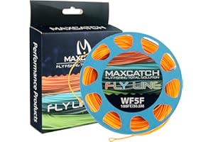 M MAXIMUMCATCH Maxcatch Weight Forward Fly Fishing Line with Two Welded Loops, Floating Fly Lines for Freshwater, 100FT (WF1F, 2F, 3F, 4F, 5F, 6F, 7F, 8F)