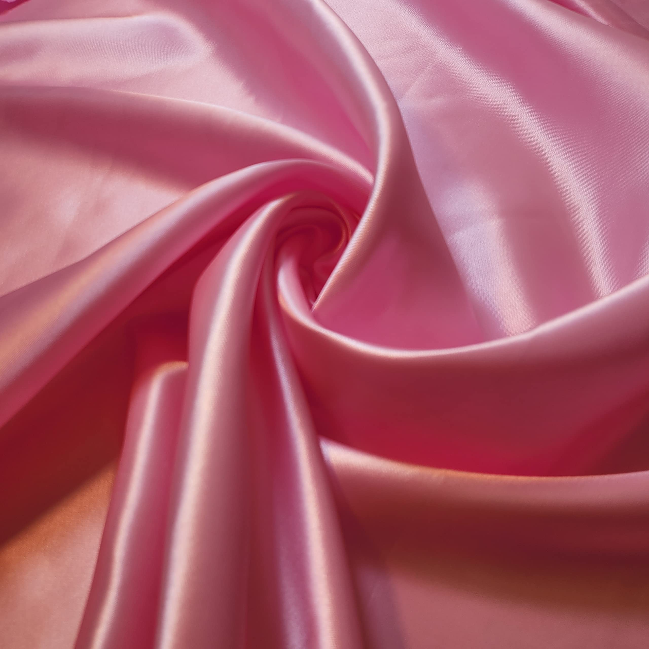 Silky Satin Liquid Solid Plain Luxury Dress Craft Decoration Drape Dancewear Material Wedding Dress Craft Fabric Material 44" - 112cm Wide (EP) (Pale Pink, 5 Meter)