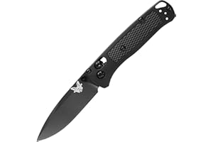 Benchmade - Mini Bugout, Outdoor, EDC Folding Knife, Drop-Point Blade with Black Carbon Fiber Elite Handle (533BK-2)