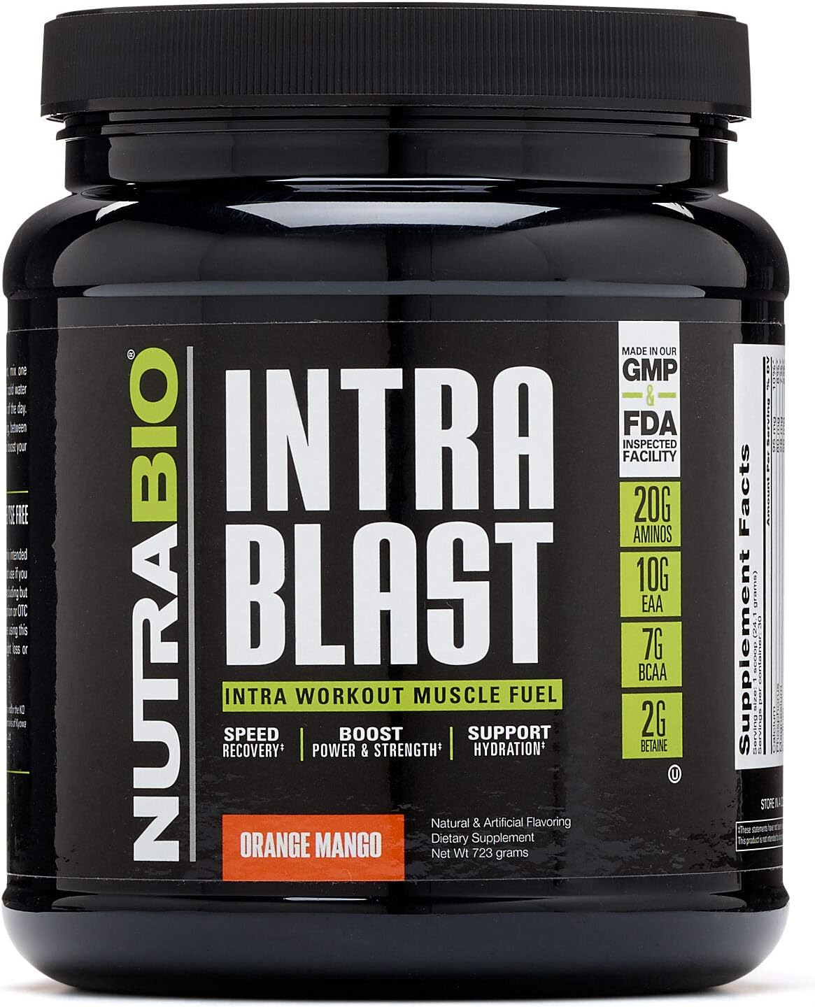 NutraBio - Intra Blast Powder Orange Mango - 723 Grams