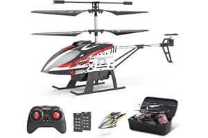 DEERC Remote Control Helicopter,Altitude Hold RC Helicopters with Storage Case Extra Shell,2.4GHz Aircraft Indoor Flying Toy 