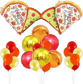 2 Pizza Birthday Party Balloons Decoration Party Supplies Greeting
