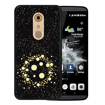 WoowCase ZTE Axon 7 Hülle, Handyhülle Silikon für [ ZTE Axon 7 ] Schickes Stil Goldene Punkte Handytasche Handy Cover Case Sc