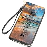 FQTBCEARI Hummingbird Flower Print Women Large Capacity Wallet PU Leather Zipper Clutch Purse for Smart Phone/Card/Coin/Cash