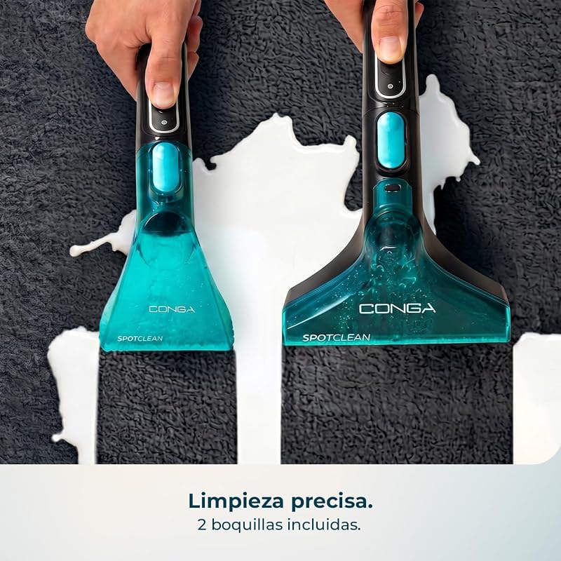 Aspirador de estofos e carpetes com fio Conga 6000 Carpet & Spot Clean XXL Neo. 600W, 15kPa, Spray, Aspirar e Limpar, Tanque de Água Limpa 1300ml, Raio de Ação 7m