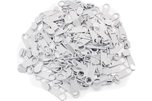 Litoexpe 100 Pcs #3 Zipper Sliders Replacement, White Zipper Pull Bulk for Nylon Coil Tape Luggage Jacket Purses Bags