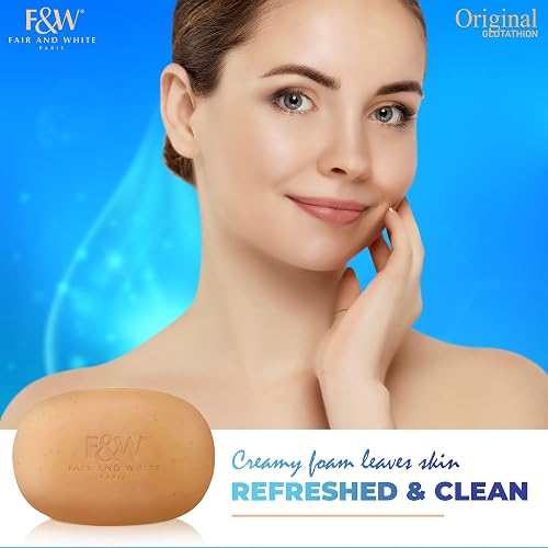 f&w original glutathione Extra Brightening Lotion this soap gently removes dead skin cells and promotes an even skin tone Fair & White Original Glutathione