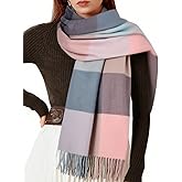 BLATIAL Womens Scarf Winter Blanket Large Scarves Thick Soft Warm Plaid Chunky Scarfs