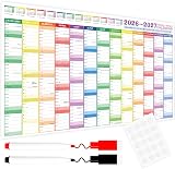 SULOLI 2026 Wall Planner A1 Yearly Calendar 85x58cm UK Staff Office view 1