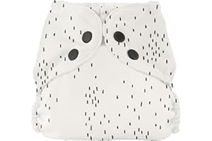 Esembly Cloth Diaper Outer, Swim Diaper, Waterproof Cloth Diaper Cover, Leak-Proof, Breathable Layer Over Prefolds, Flats or Fitteds, Reusable Diaper with Snap Closure - Size 2 (18-35lbs), Apostrophe