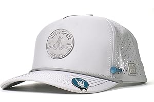 BRIMZ Golf Performance Hat - Tee Holder & Magnetic Ball Marker - Breathable, Sweat & Water Resistant Golfing Snapback Hat