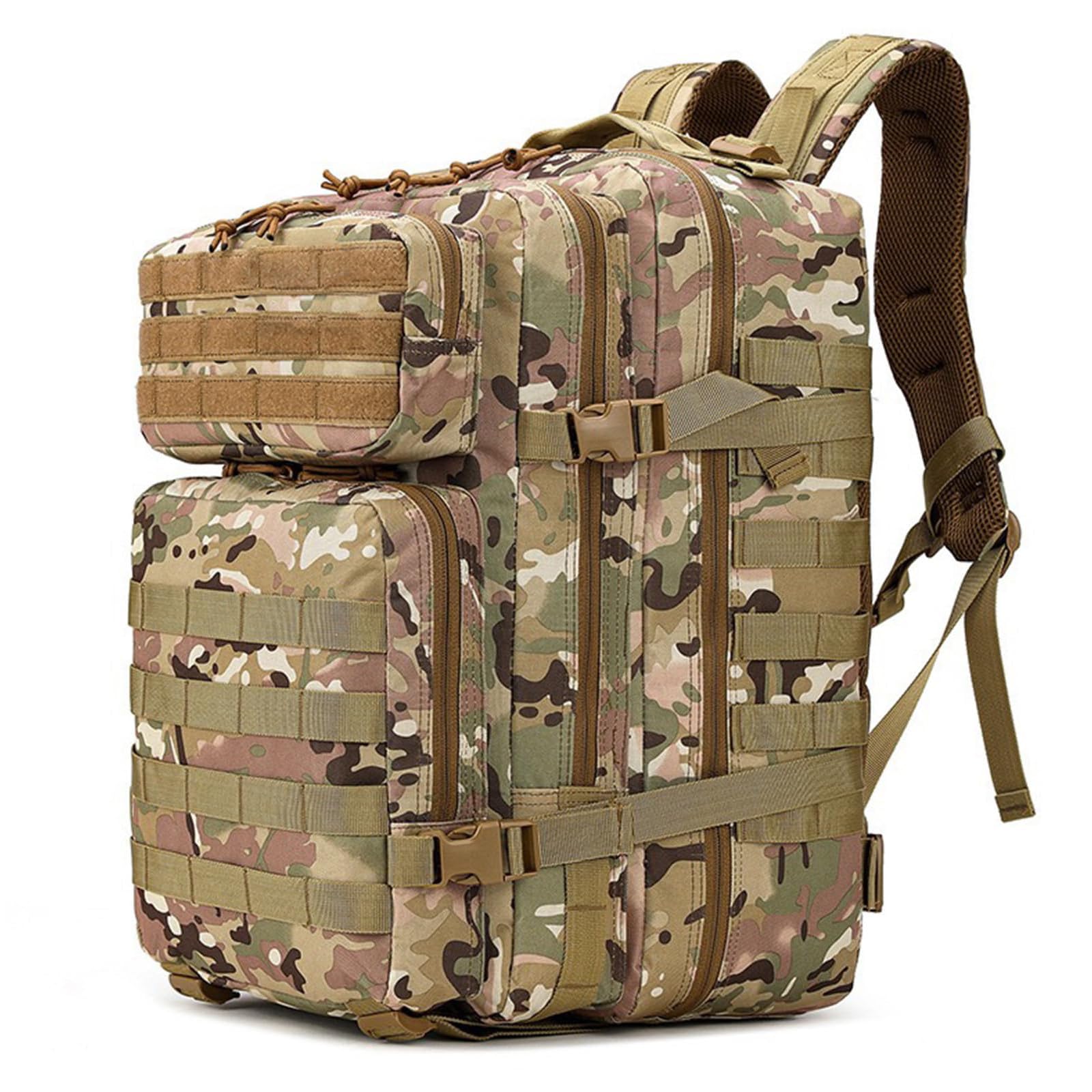 Lawaia Military Tactical Backpack 45L Army Backpack for Mens Ruck Sacks Adult Men Survival Bag Fishing Travel Suitable for Camping Hiking Outdoor Shoulder Daypack