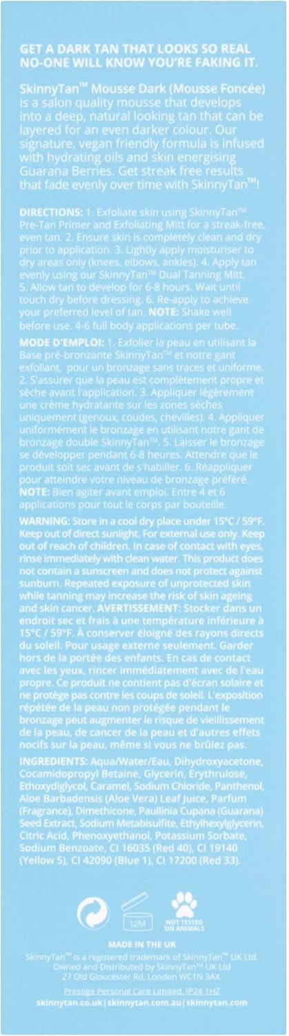 Skinny Tan Mousse, 150 ml (Dark Mousse) - Image 4