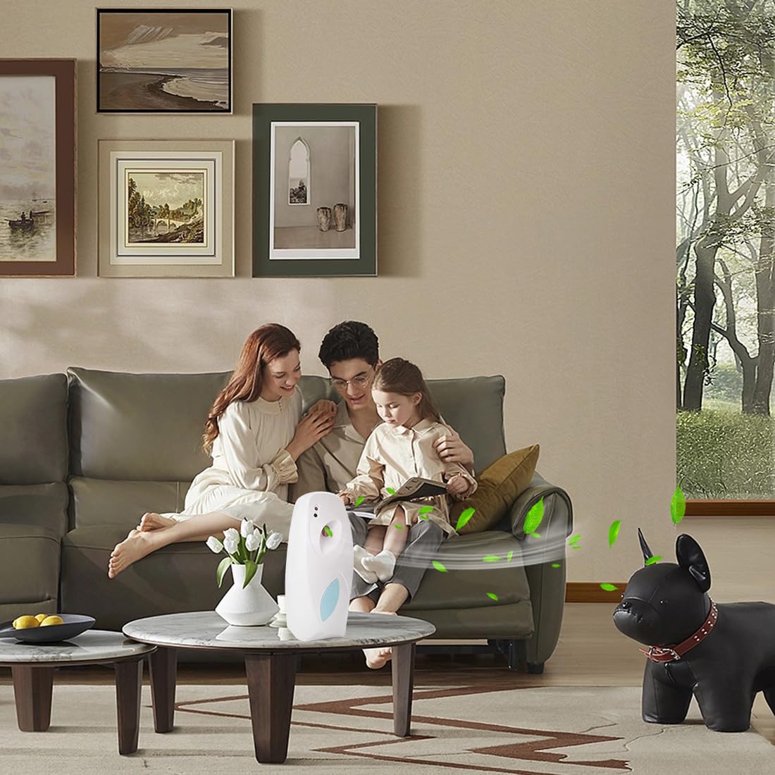 Automatic Air Freshener Spray Dispenser (2-Pack),Wall Mounted/Free Standing Automatic Air Fresheners for Home and Commercial Use, Multiple Time Scent Release Setting for Room/Restroom Sprayer (White)