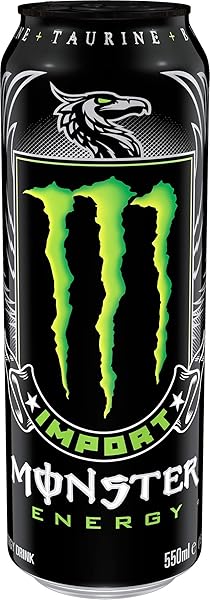 MONSTER ENERGY IMPORT, ENERGY DRINK, 18.6 OUNCE (PACK OF 12)